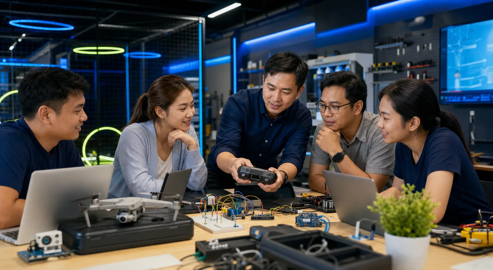 การอบรมเทคโนโลยี โดรน IoT และ AI แบบลงมือทำ